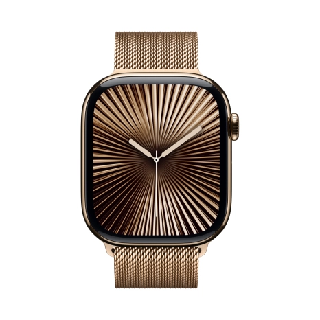 Apple Watch Series 10 46 мм, титановый золотой