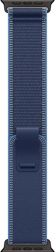 Apple Watch Ultra 3 49 мм, корпус из черного титана, ремешок Trail синего цвета, размер M/L